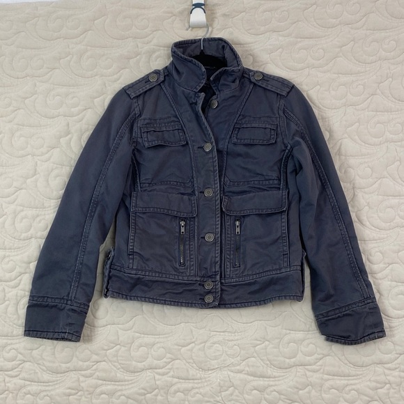 American Eagle Denim Motor Jacket Quilted Lining - Picture 1 of 11
